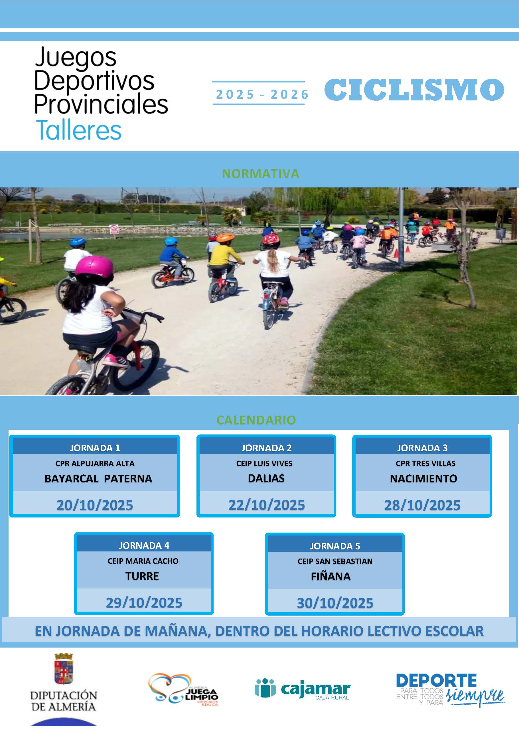 Talleres Educativos de Promoción del Ciclismo. Turre 29-10-25